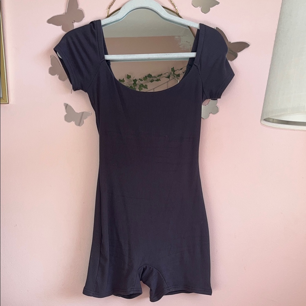 Black Short Sleeve Romper